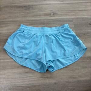 Lululemon Hotty Hot Low-Rise Lined Short 2.5" Blue Chill Women Size 8